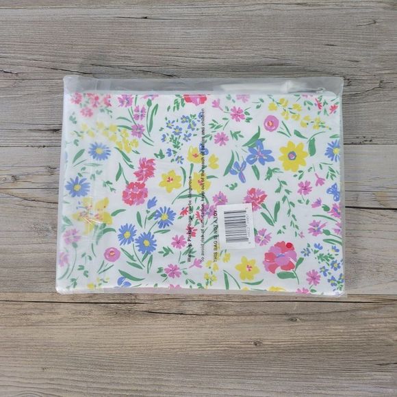 Kate Spade New York Floral Makeup Pouch Stationary Bag Large New Sealed - Picture 2 of 5